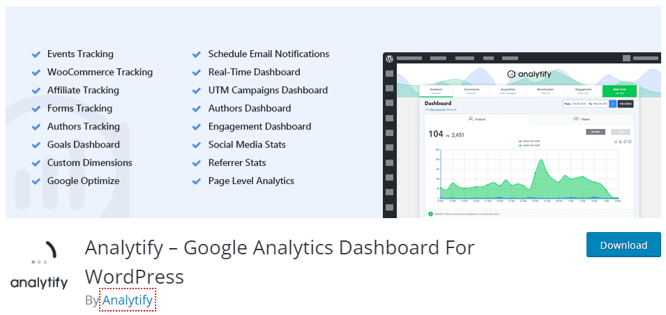 Analytify Wordpress plugins for blogs