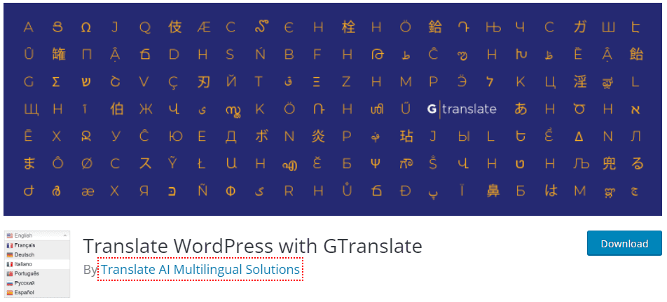 GTranslate Wordpress plugins for blogs