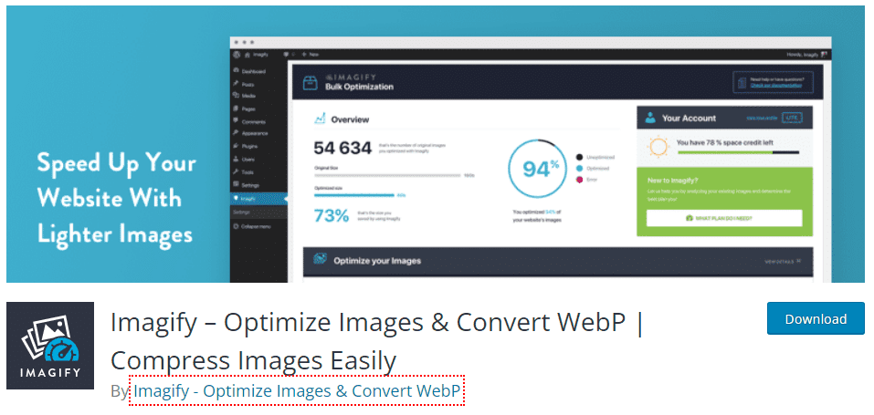 Imagify Wordpress plugins for blogs