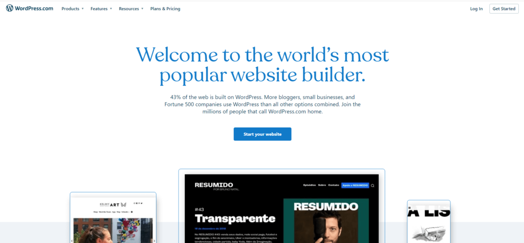 Build a website - wordpress