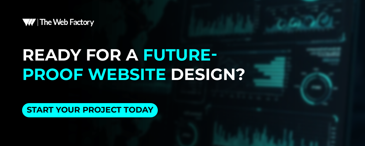 Futuristic UI screen with vibrant colors and flowing lines suggesting scalability.