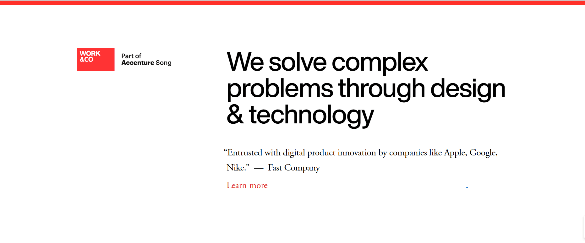 Work & Co Website image